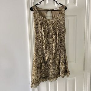 Siste's Assymmetical Ruffle Cheetah Print Dress